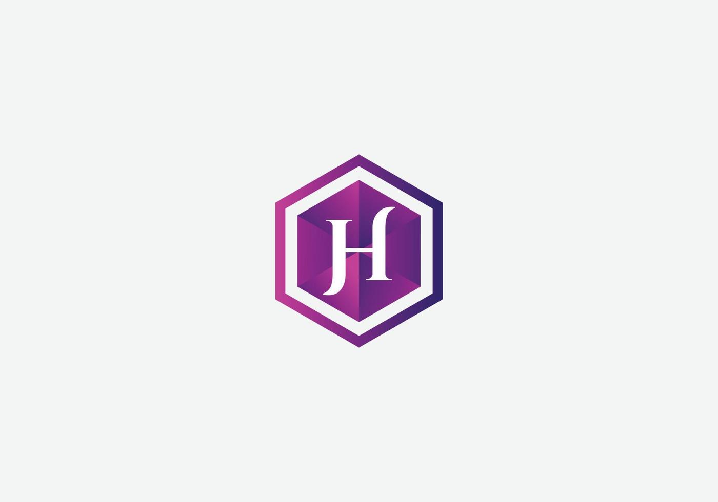 lettre h abstraite création de logo de lettres initiales modernes vecteur
