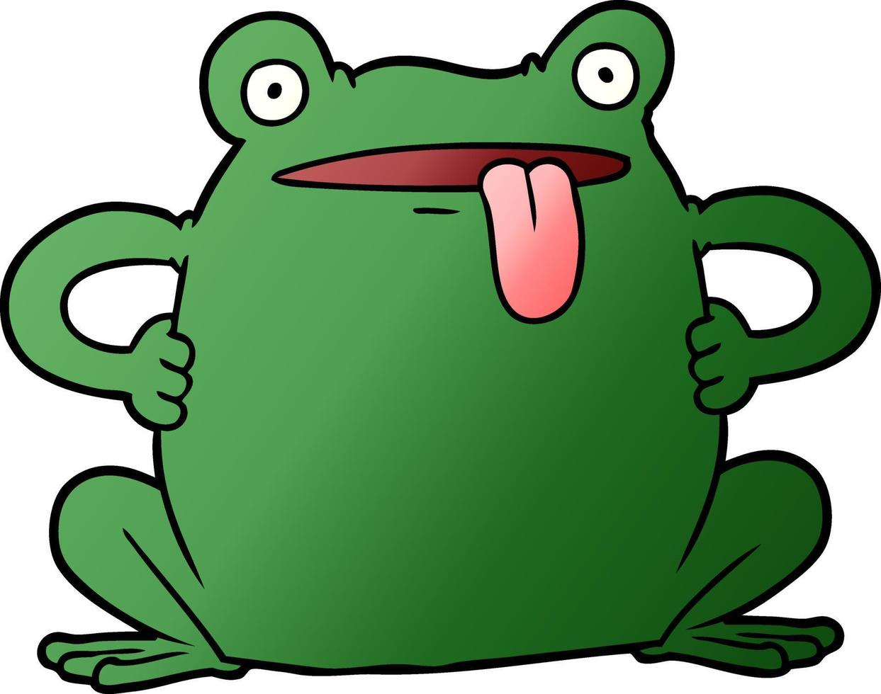 grenouille mignonne de dessin animé vecteur