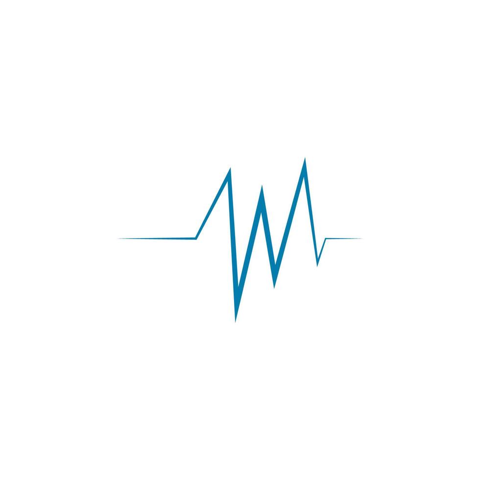 logo vectoriel d'icône de cardiogramme de battement de coeur