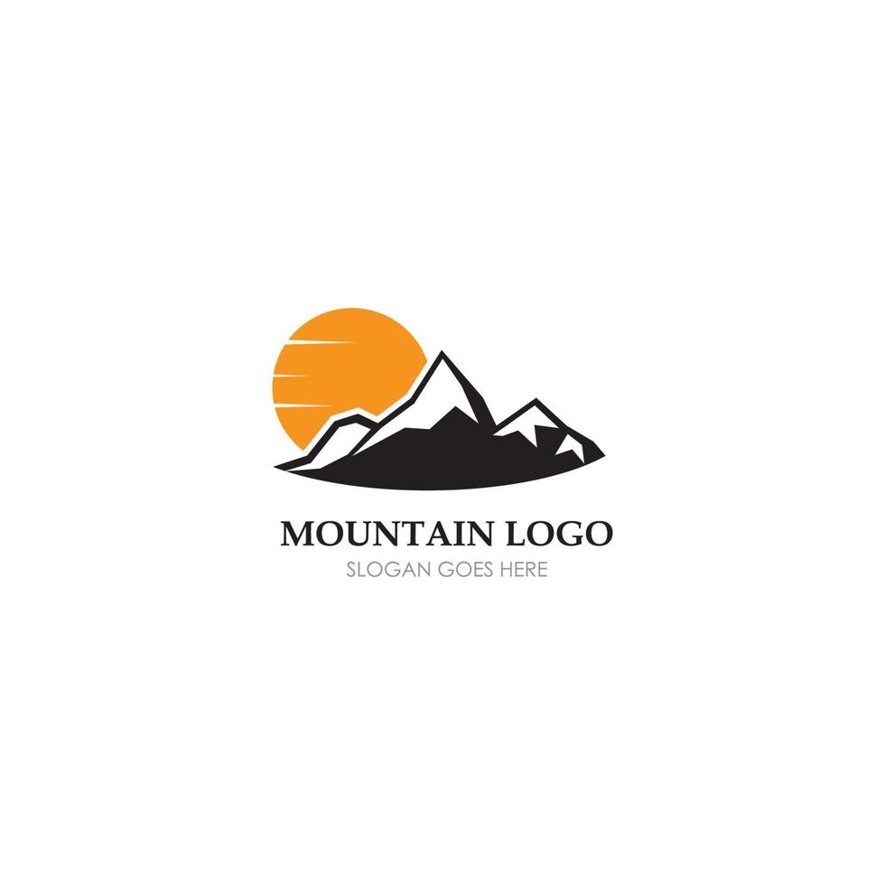 modèle d'entreprise de logo d'icône de haute montagne vecteur