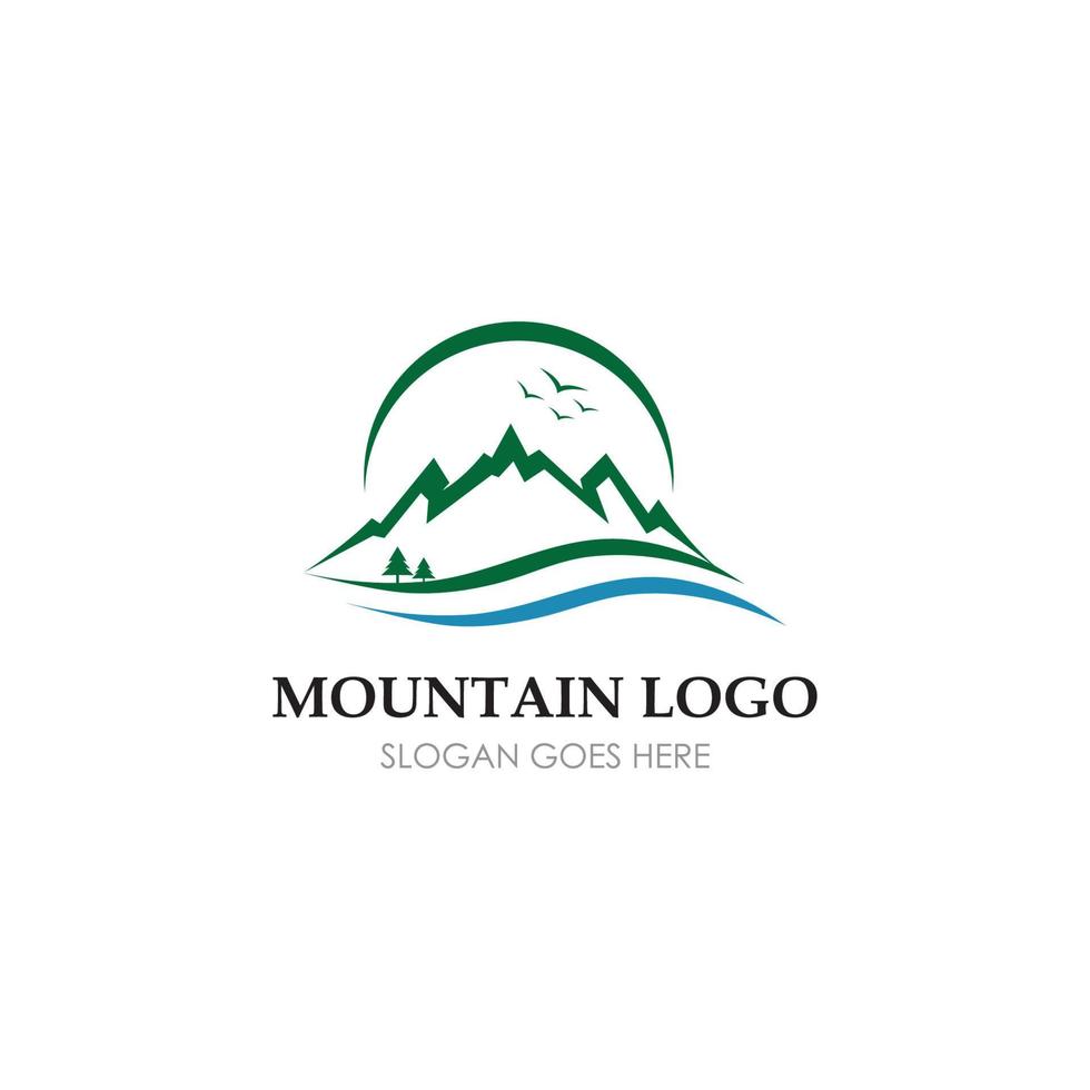 modèle d'entreprise de logo d'icône de haute montagne vecteur