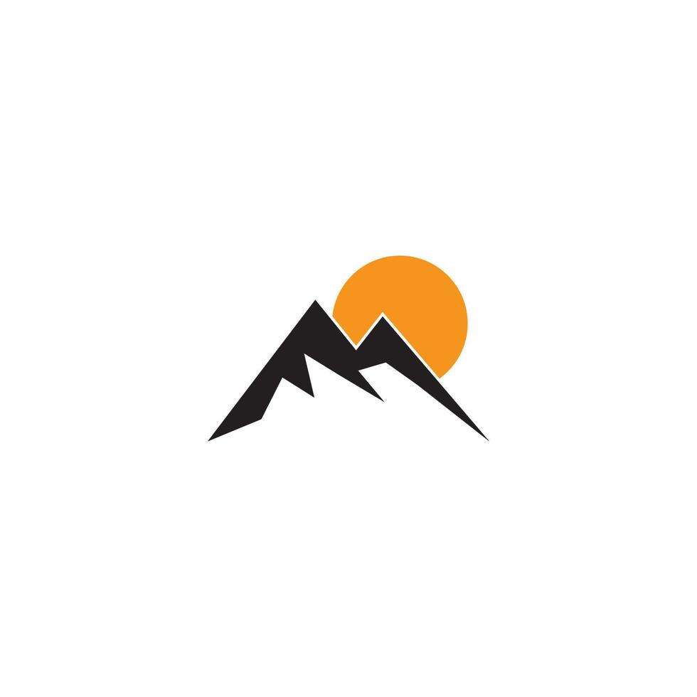 modèle d'entreprise de logo d'icône de haute montagne vecteur