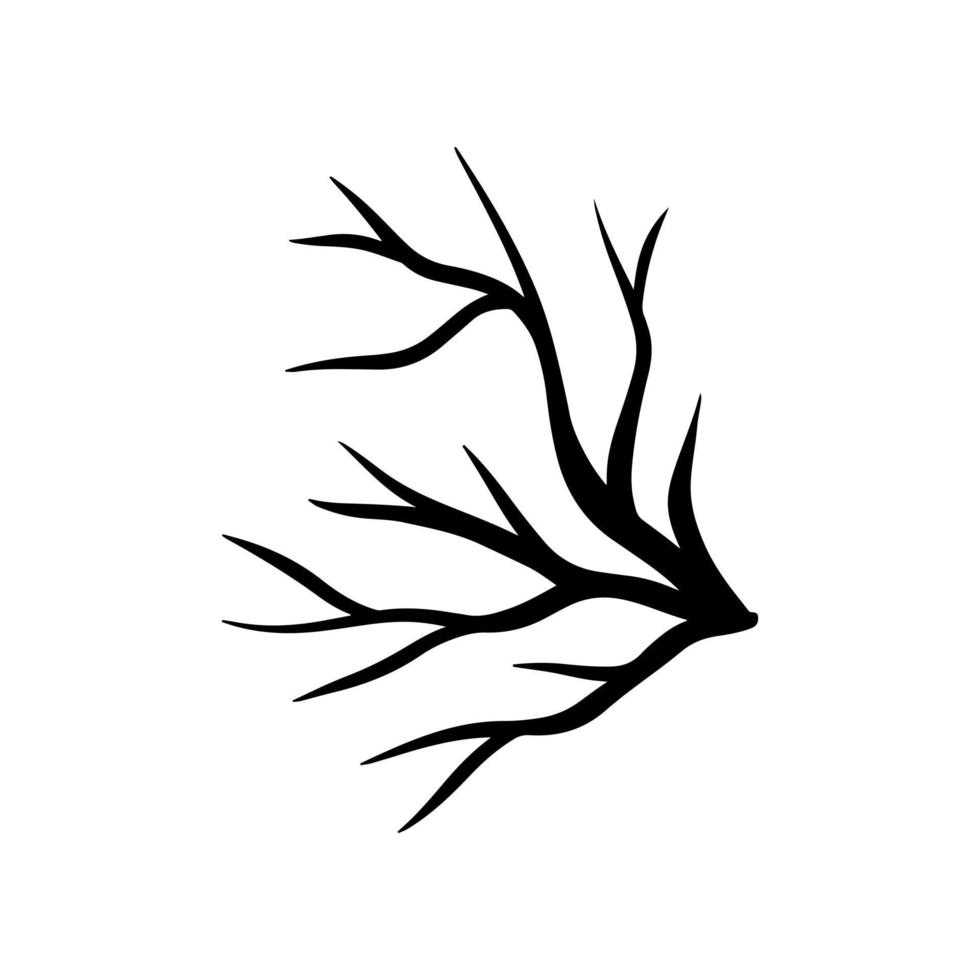 icône de silhouette de branche, symbole, conception. illustration vectorielle isolée sur fond blanc. vecteur