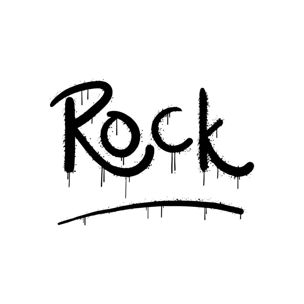 texte de graffiti rock. illustration vectorielle. vecteur