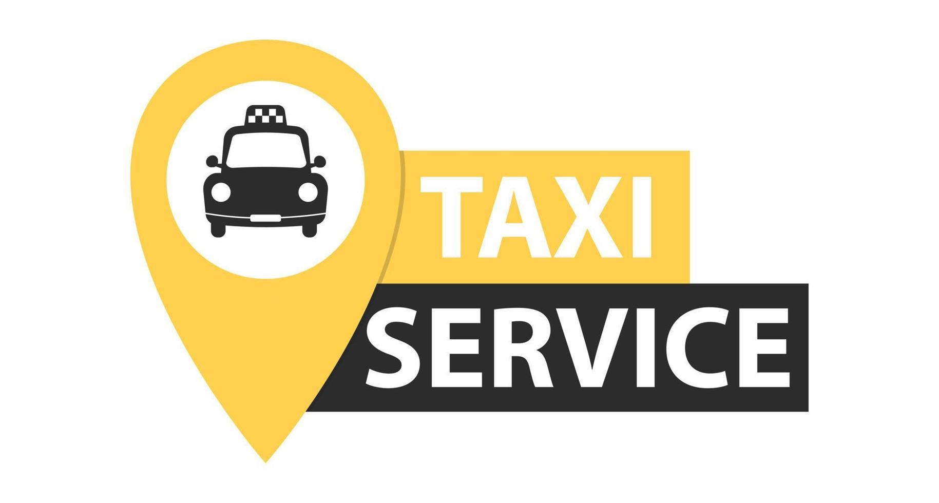 logo du service de taxi. illustration vectorielle vecteur