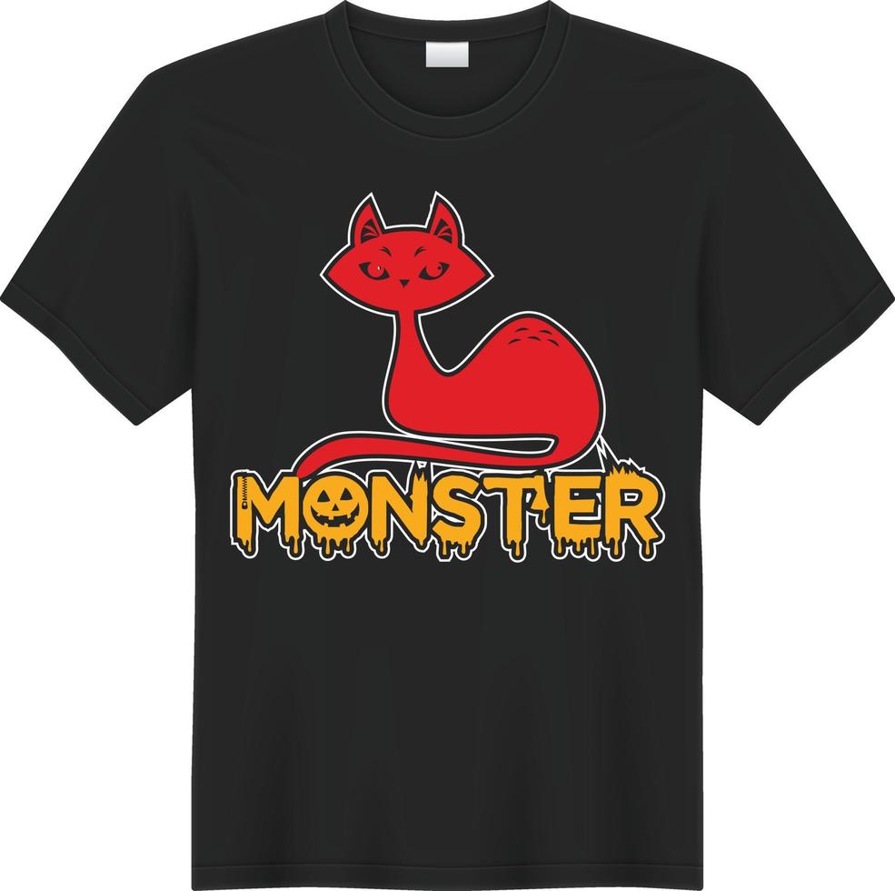 conception de t-shirt halloween mostar vecteur