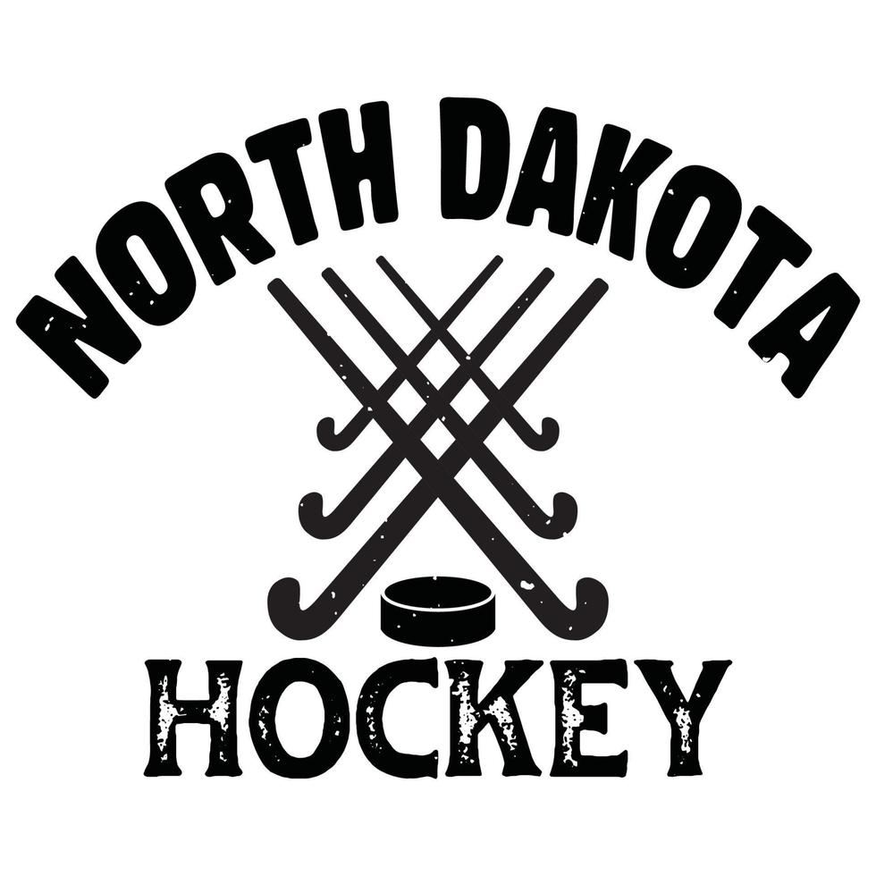 Hockey du Dakota du Nord vecteur