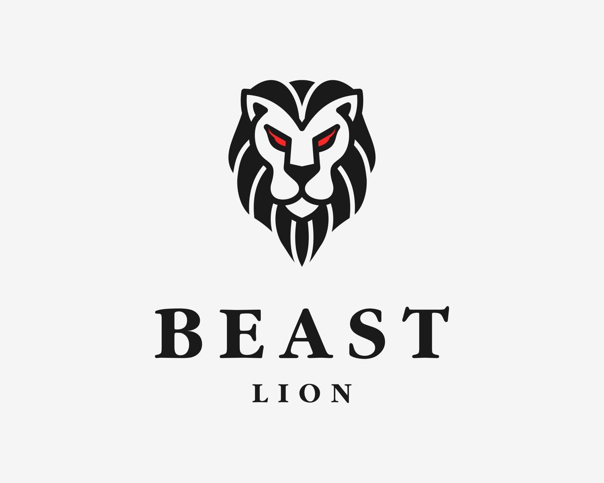 tête de lion leo crinière hipster silhouette prédateur majestueux mascotte victorienne création de logo vectoriel