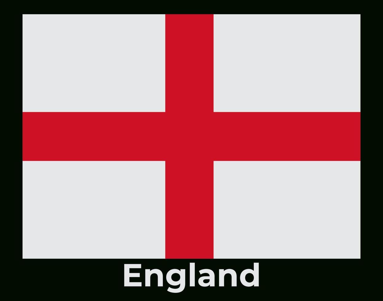 le drapeau de l'angleterre avec un fond blanc et une croix rouge vecteur