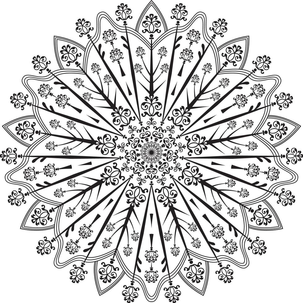 décoration mandala set kdp intérieur coloriages. ensemble de vecteurs d'art de ligne de mandala de doodle. collection de mandala dans un style vintage. coloriage de mandala vecteur