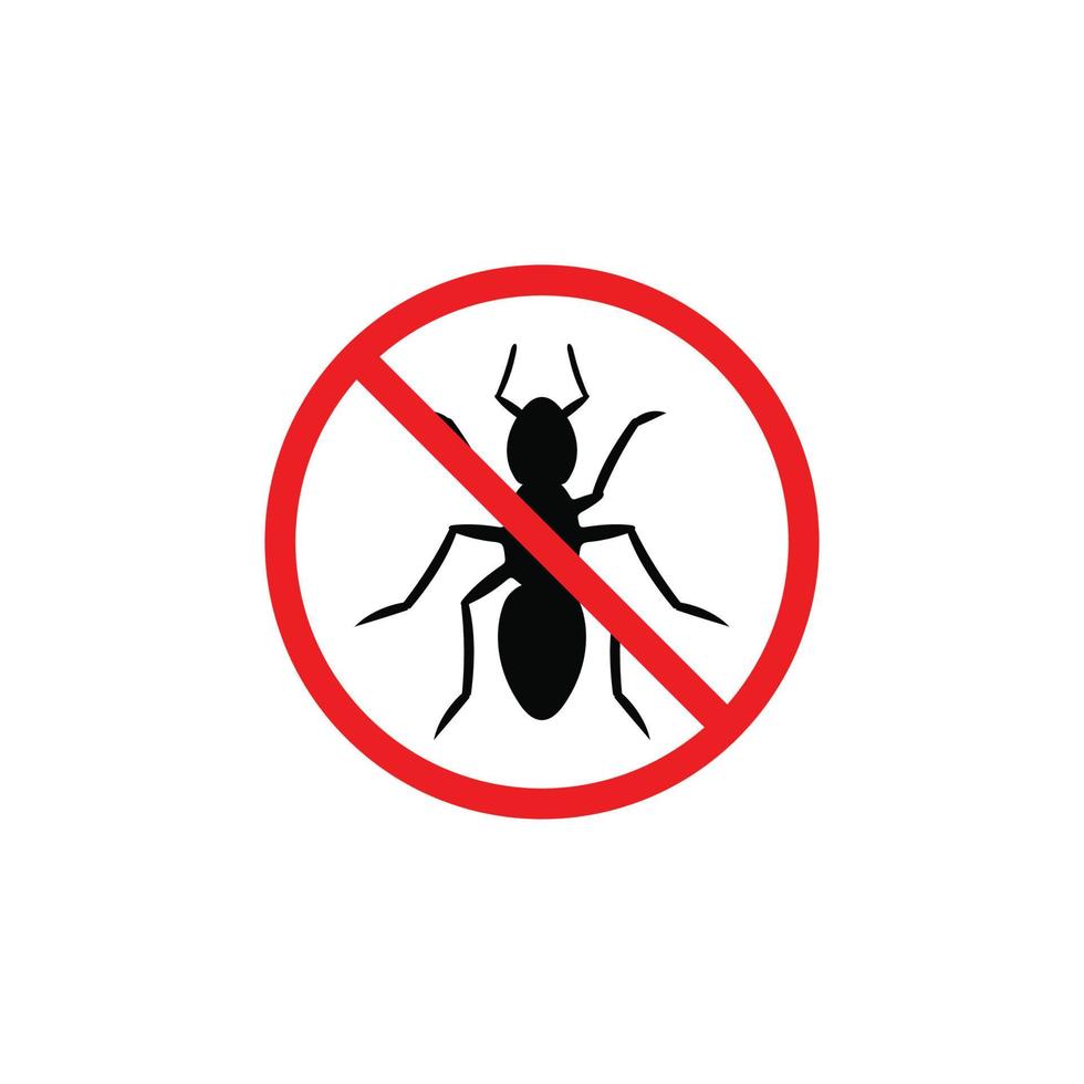 aucun symbole de fourmi. aucun vecteur de symbole d'insecte