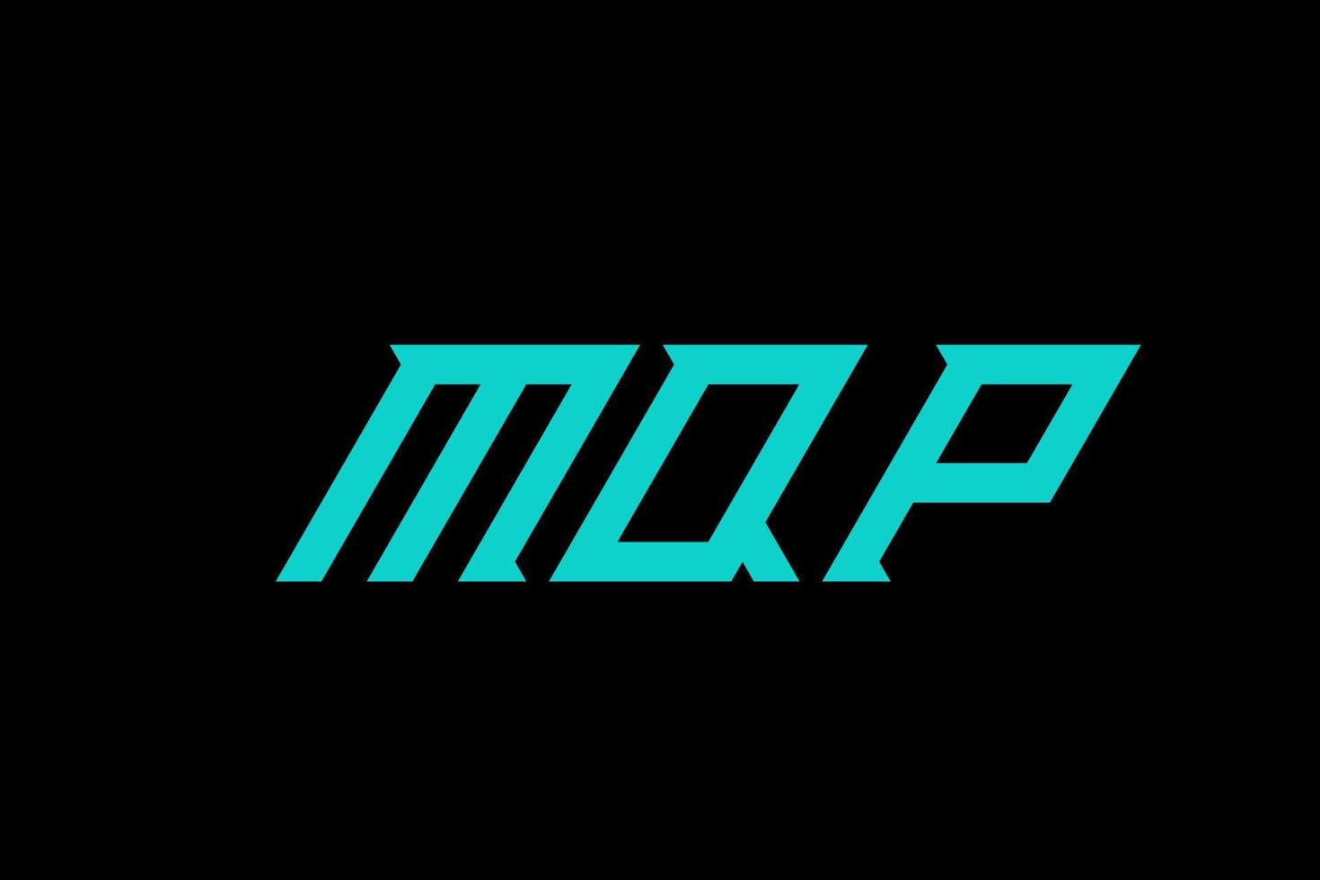 création de logo lettre et alphabet mqp vecteur