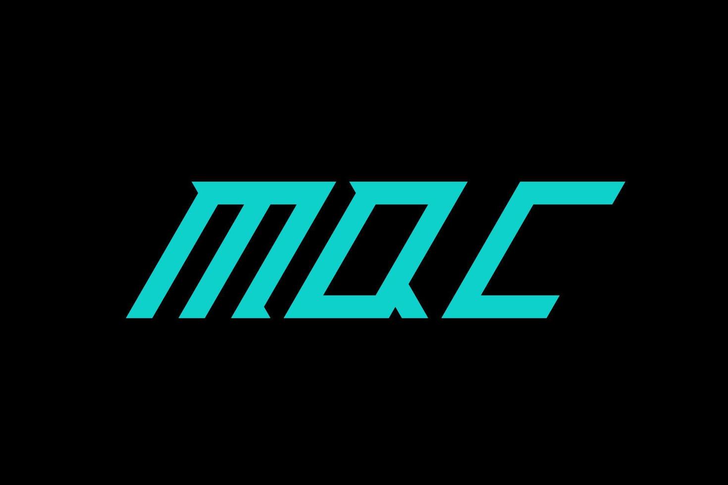 création de logo lettre et alphabet mqc vecteur
