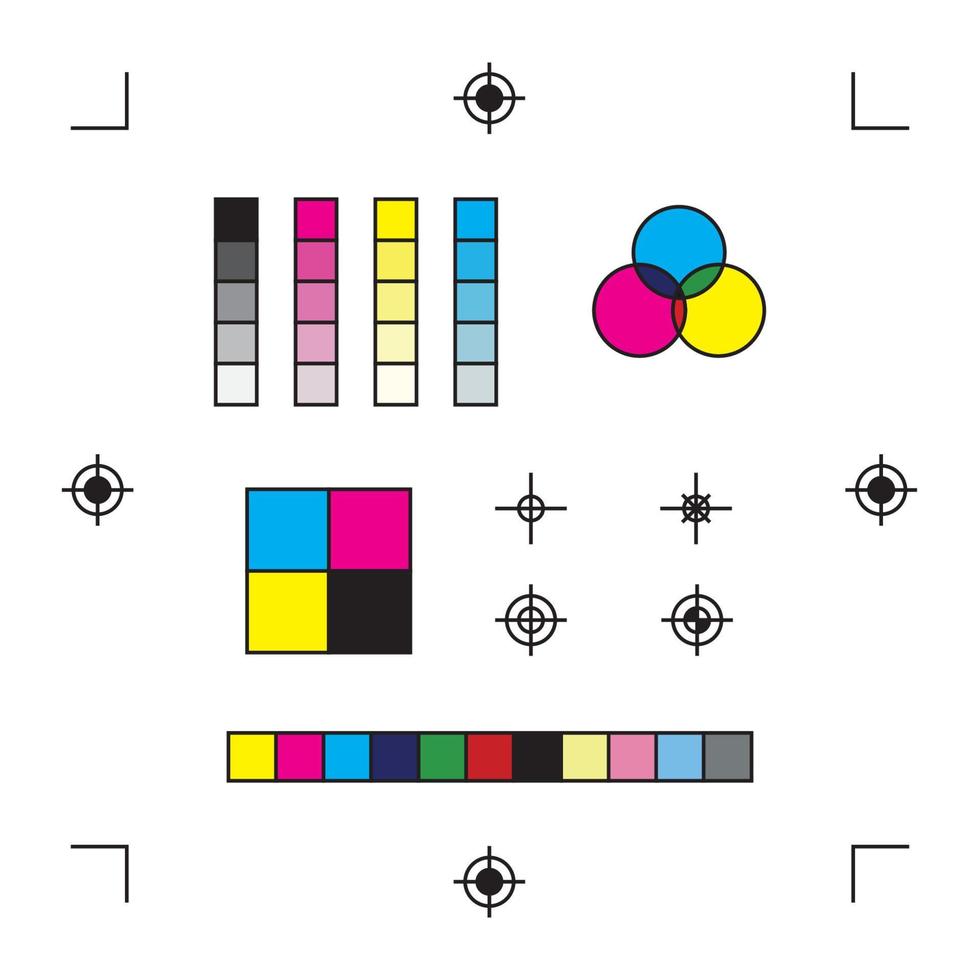 couleurs de sérigraphie cmjn vecteur