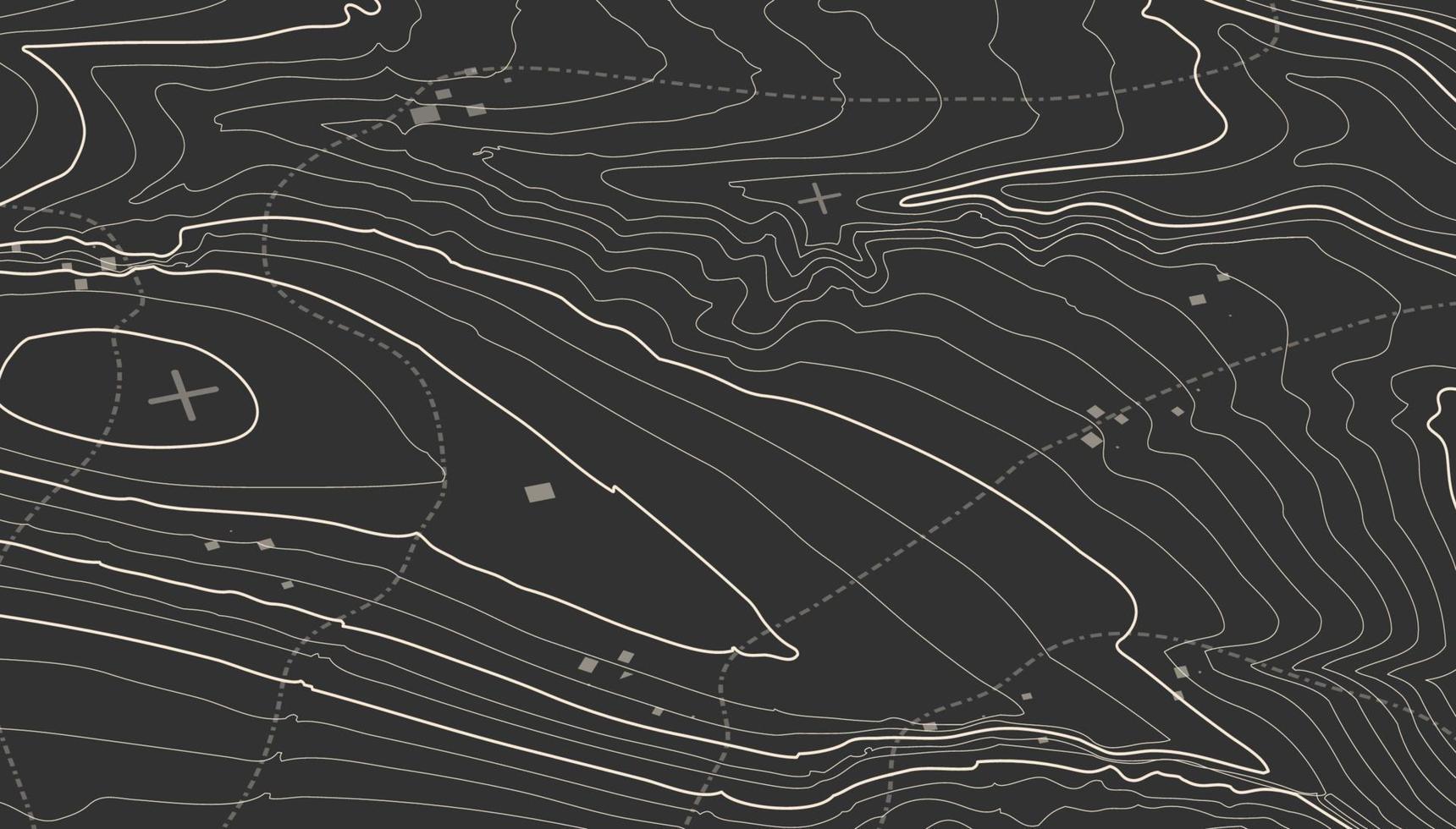 topographie vectorielle des contours gris. illustration vectorielle de topographie de montagne géographique. texture de motif topographique. carte sur terrain vectoriel terrestre. lignes de hauteur de contour graphique d'élévation. Carte topographique