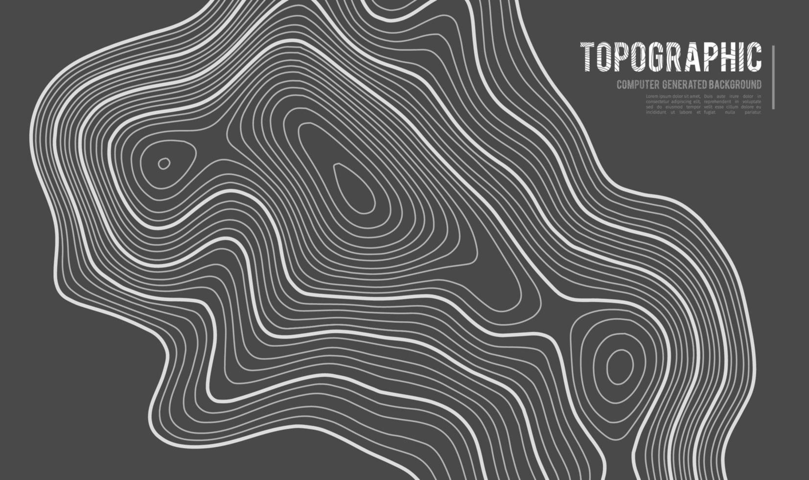 topographie vectorielle des contours gris. illustration vectorielle de topographie de montagne géographique. texture de motif topographique. carte sur terrain vectoriel terrestre. lignes de hauteur de contour graphique d'élévation. Carte topographique