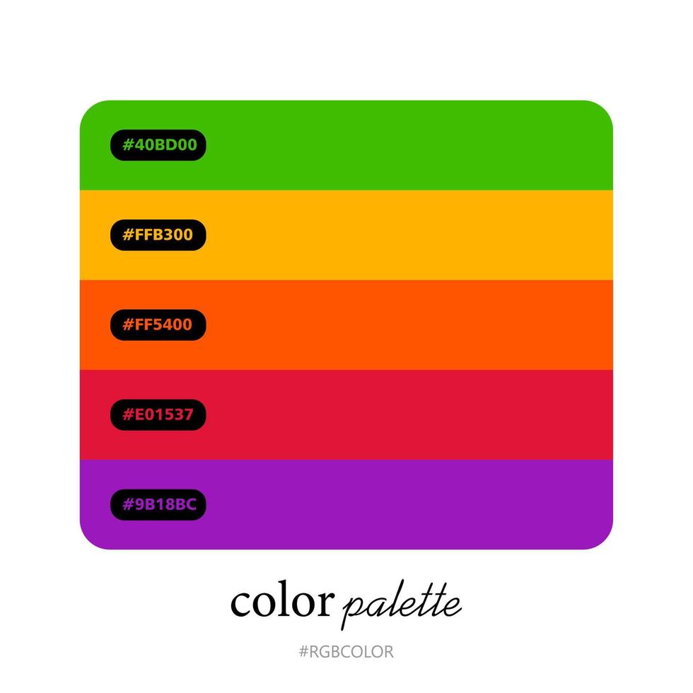 palettes de couleurs précises avec codes, parfaites pour une utilisation par les illustrateurs vecteur