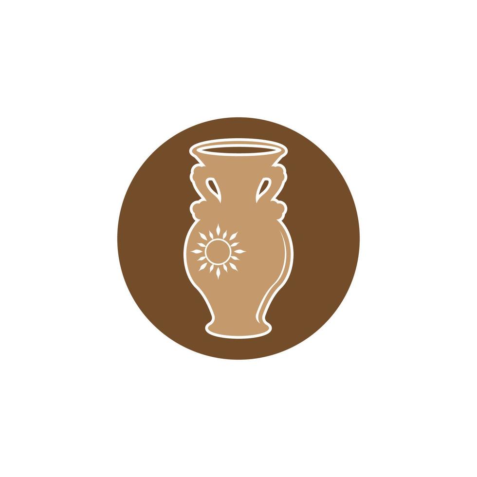 modèle de vecteur de logo de studio d'atelier de poterie