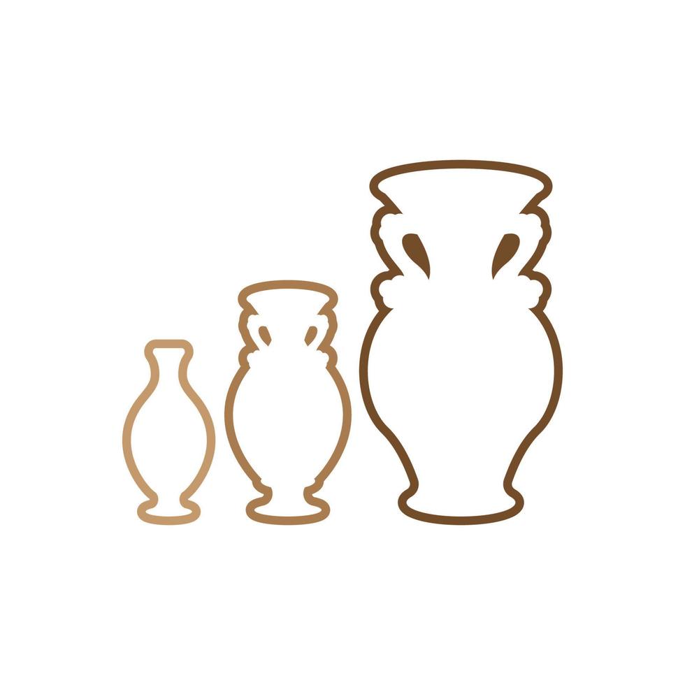 modèle de vecteur de logo de studio d'atelier de poterie