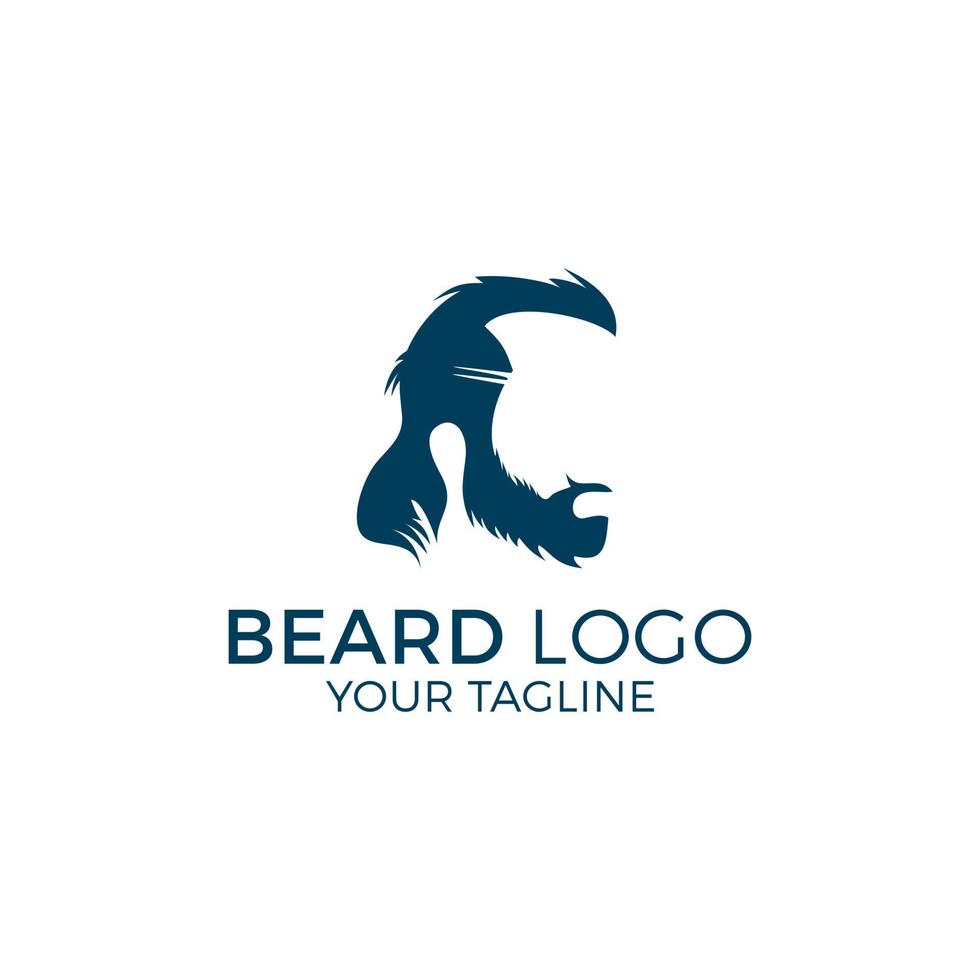 barbe, homme, logo, vecteur, illustration vecteur