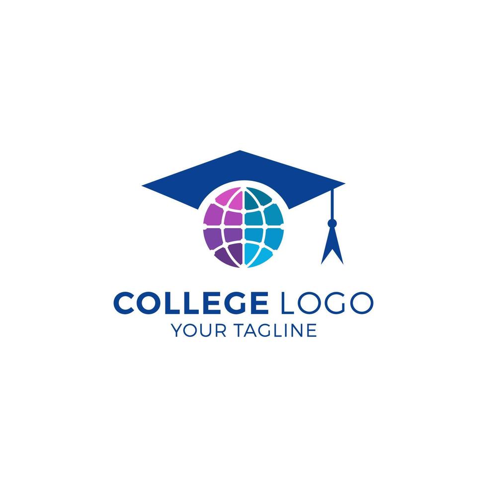 modèle vectoriel de logo de collège universitaire