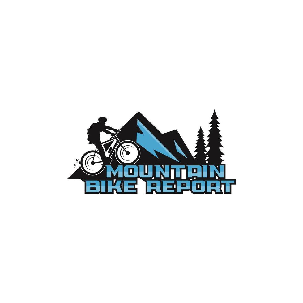 modèle vectoriel de conception de logo de vélo de montagne