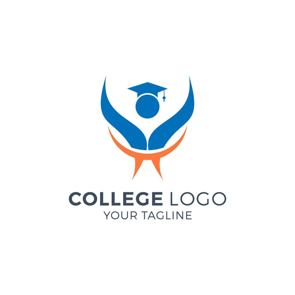 modèle vectoriel de logo de collège universitaire