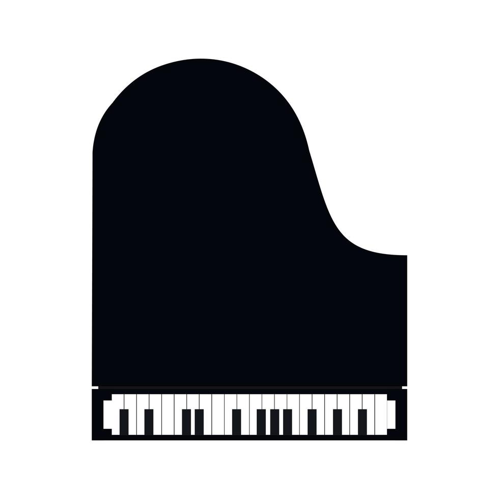 icône de piano noir simple vecteur