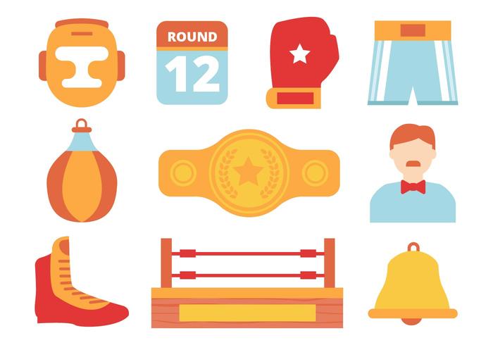 Boxe Gratuit Design Collection Element Vector