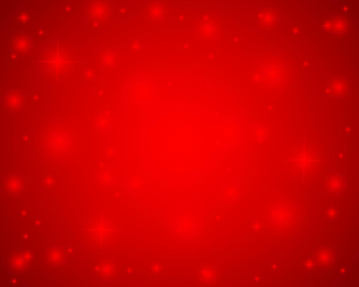 fond rouge brillant de noël avec des flocons de neige et des étoiles vecteur