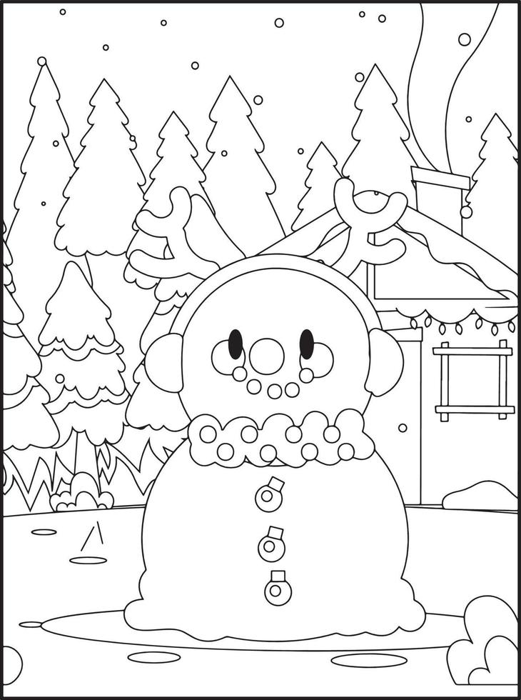 coloriages de noel pour les enfants vecteur