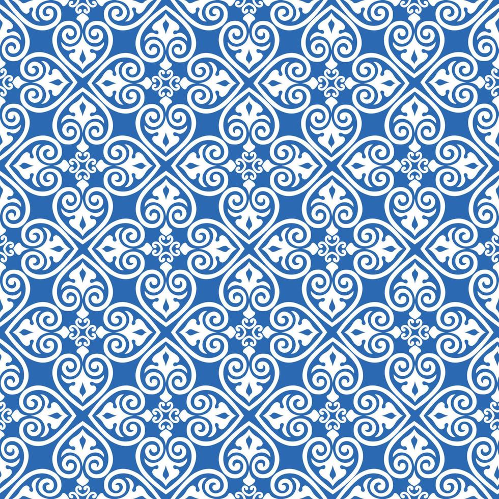 modèle sans couture avec ornement floral asiatique. texture ornementale abstraite. diagonale artistique s'épanouir en arrière-plan de tuiles de style orient arabe vecteur