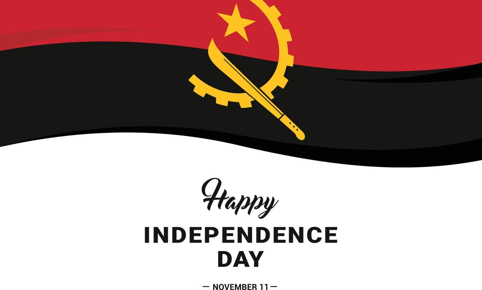 jour de l'indépendance de l'angola vecteur