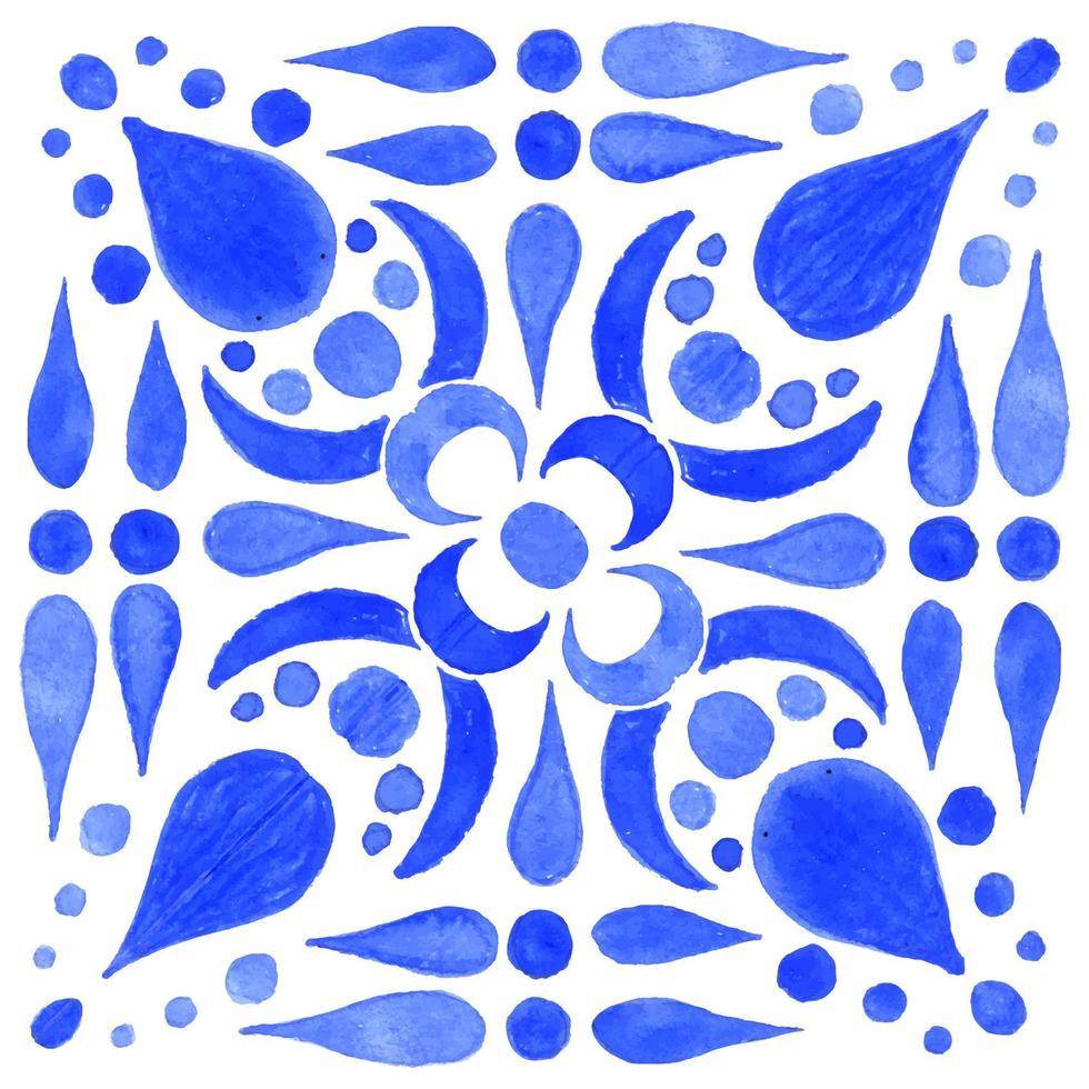 carreaux néerlandais portugais azulejos dans les tons de bleu. carrelage baroque. ornement turc, mosaïque de carreaux marocains, ornement talavera. vecteur