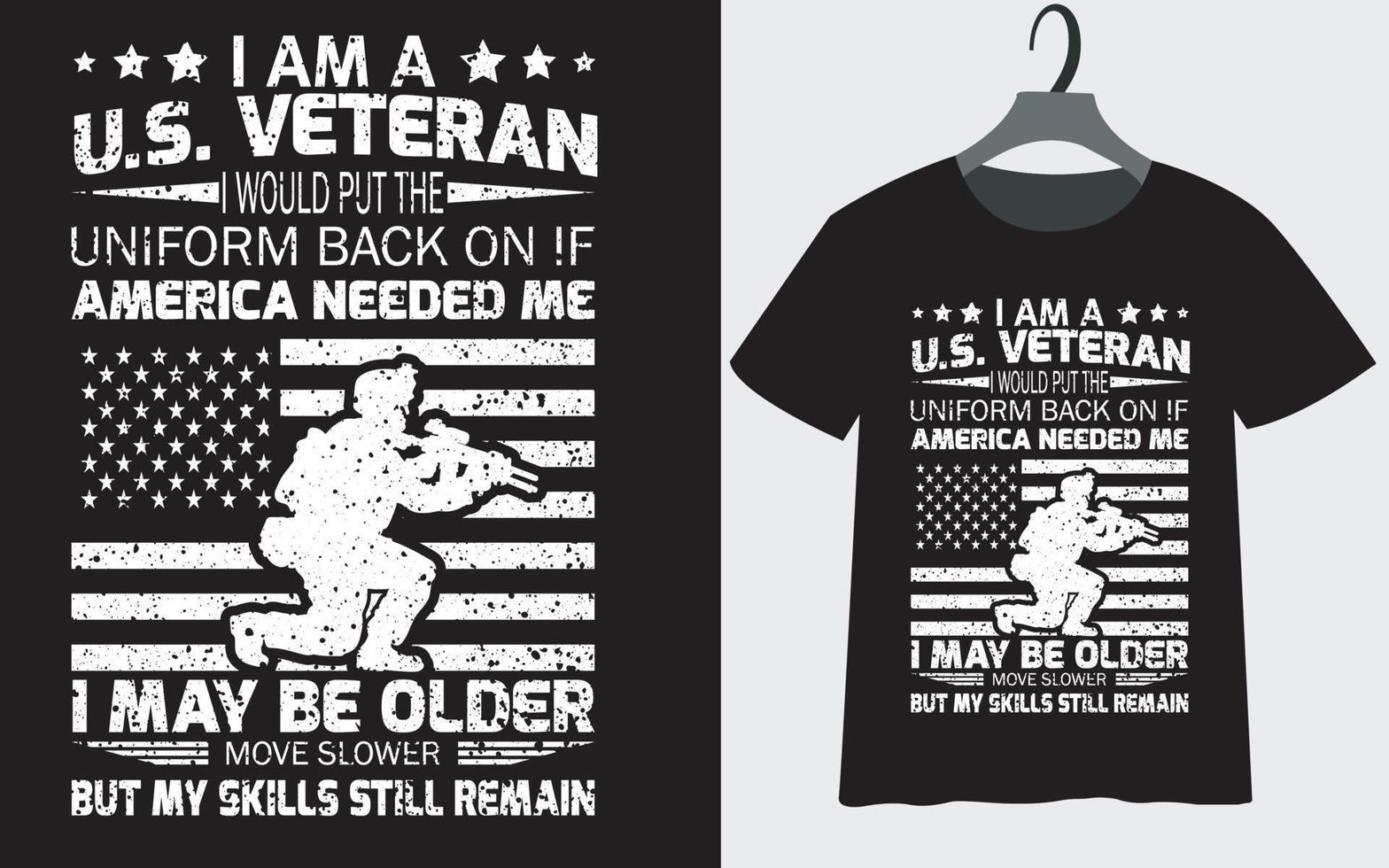 conception de t-shirt de la journée des anciens combattants pour vous vecteur