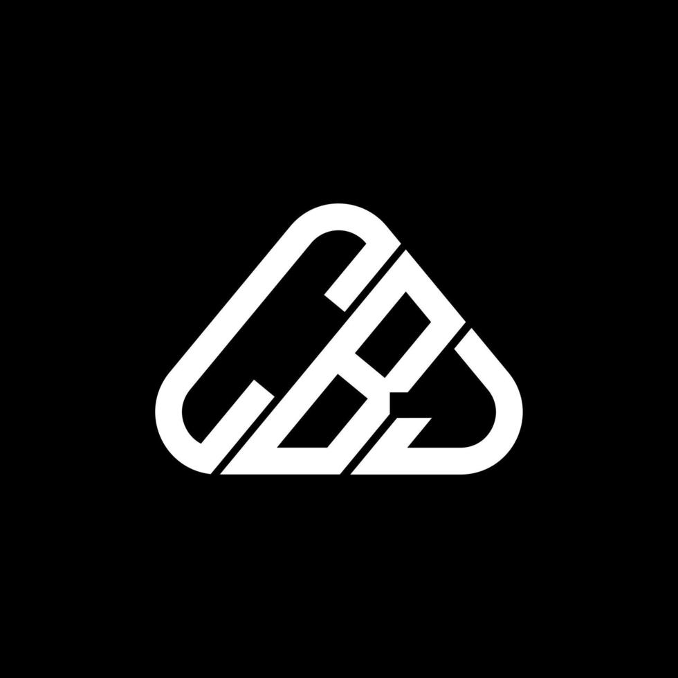 conception créative du logo de lettre cbj avec graphique vectoriel, logo cbj simple et moderne en forme de triangle rond. vecteur