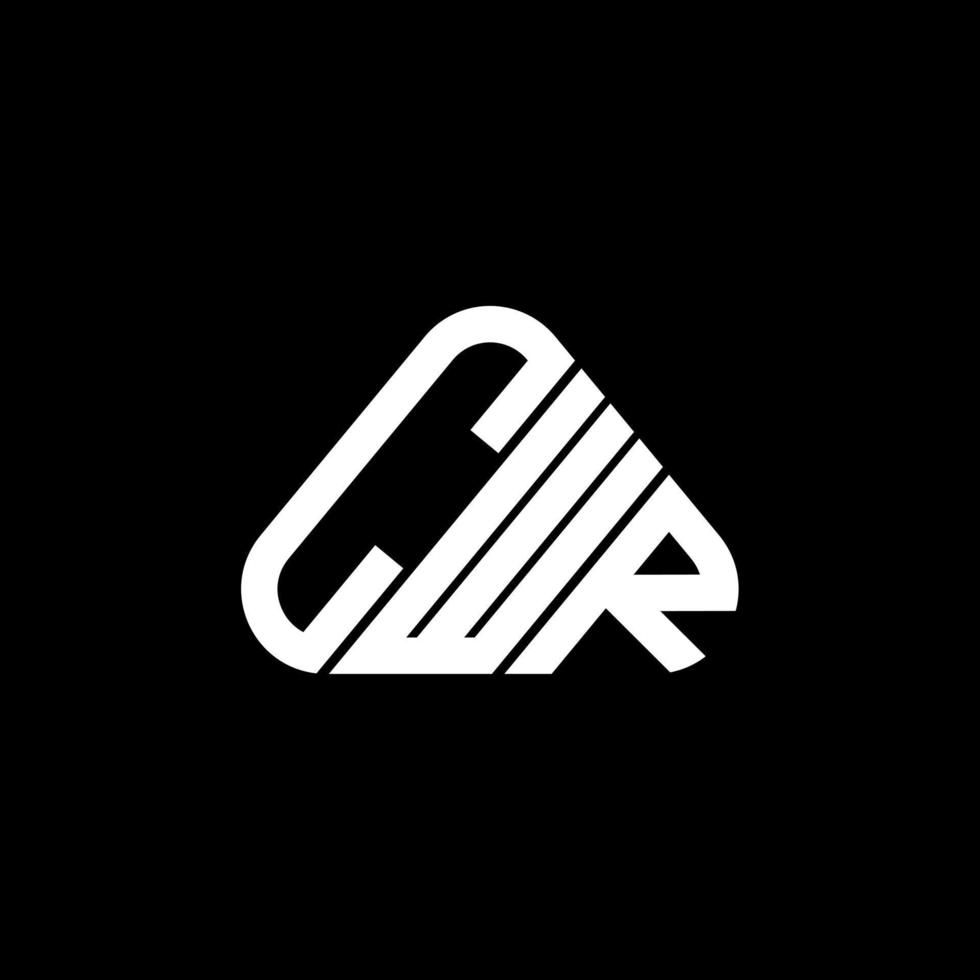 conception créative du logo de lettre cwr avec graphique vectoriel, logo cwr simple et moderne en forme de triangle rond. vecteur