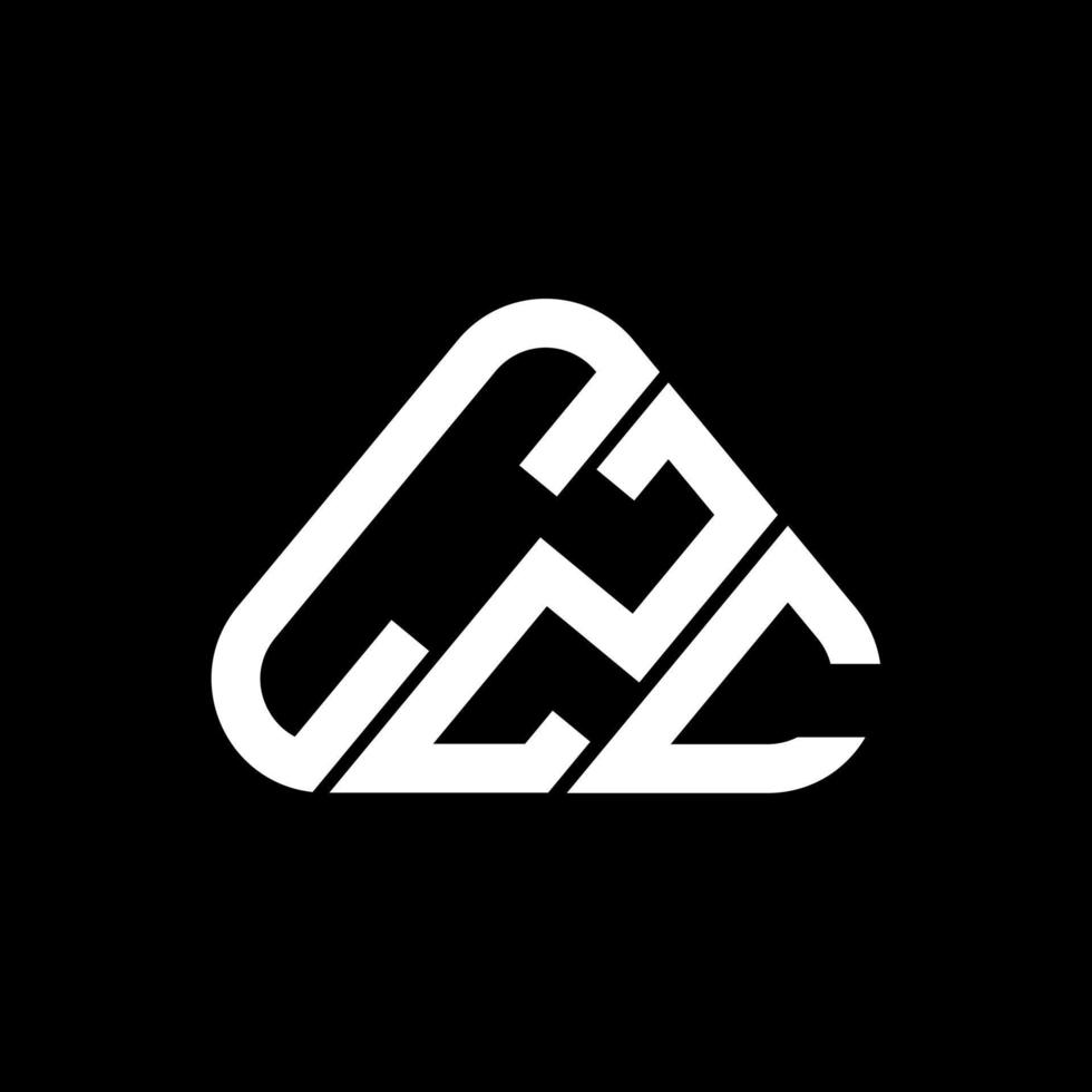conception créative de logo de lettre czc avec graphique vectoriel, logo czc simple et moderne en forme de triangle rond. vecteur