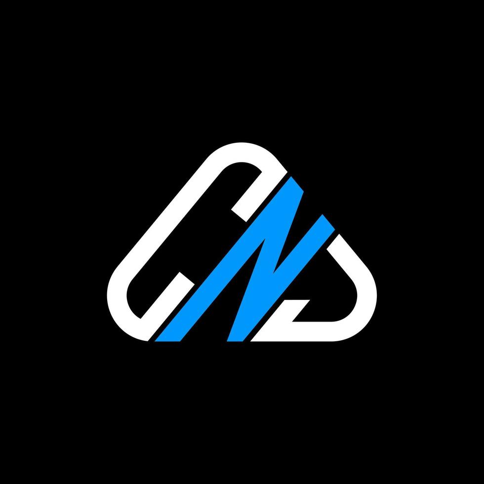 conception créative du logo cnj letter avec graphique vectoriel, logo cnj simple et moderne en forme de triangle rond. vecteur