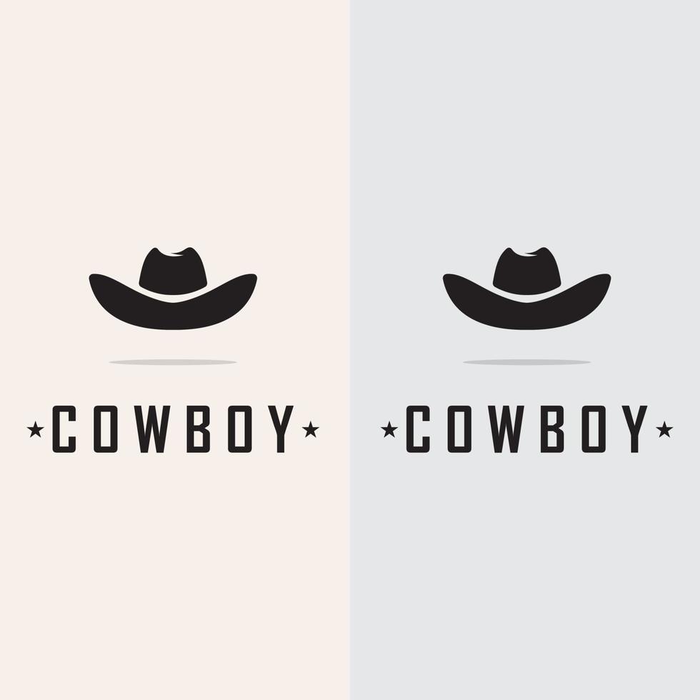 vecteur de logo de cow-boy avec modèle de slogan