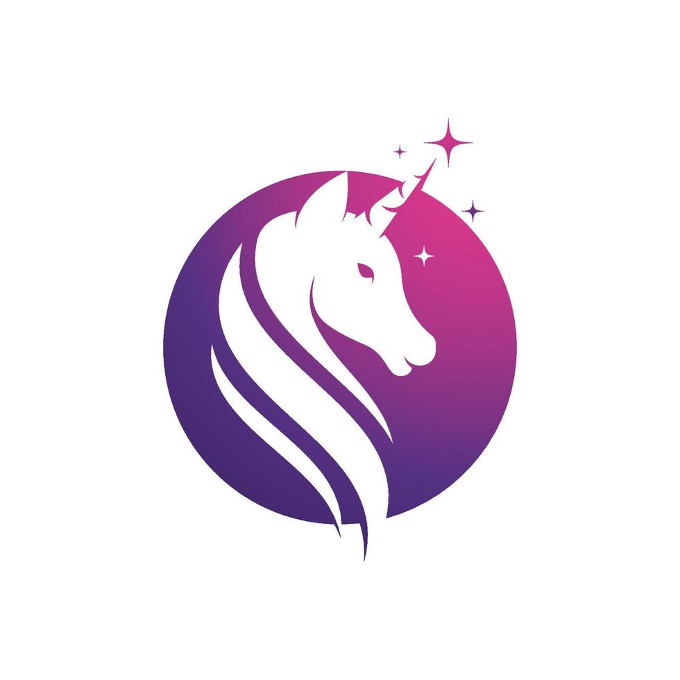 licorne logo icône illustration vectorielle vecteur