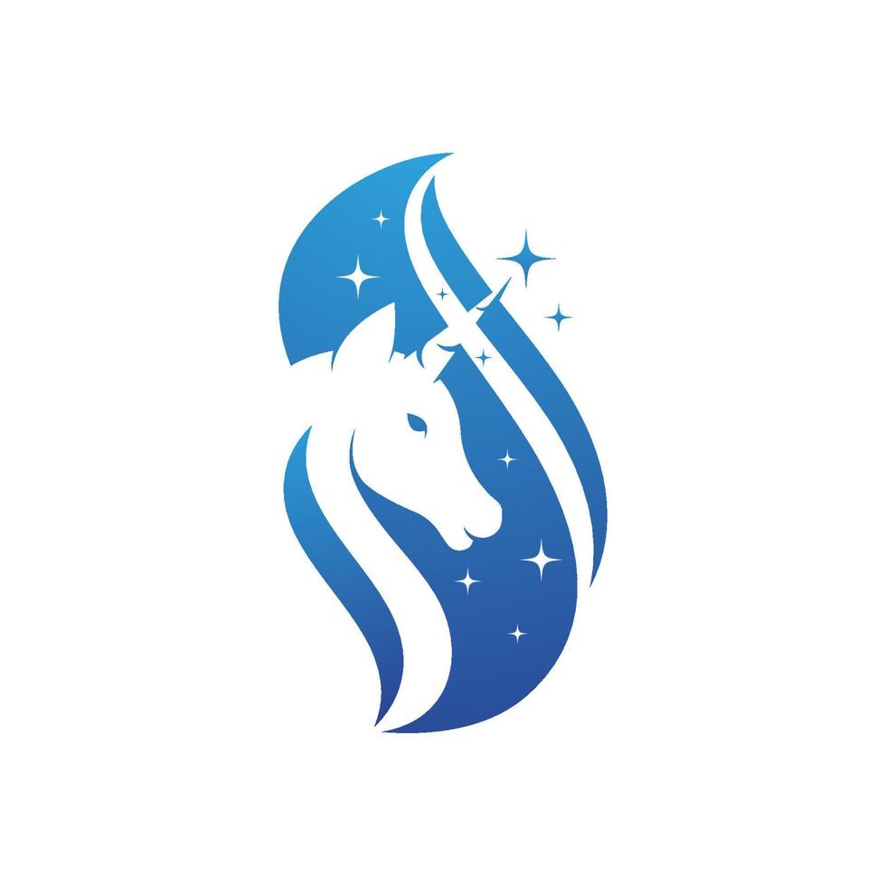 licorne logo icône illustration vectorielle vecteur