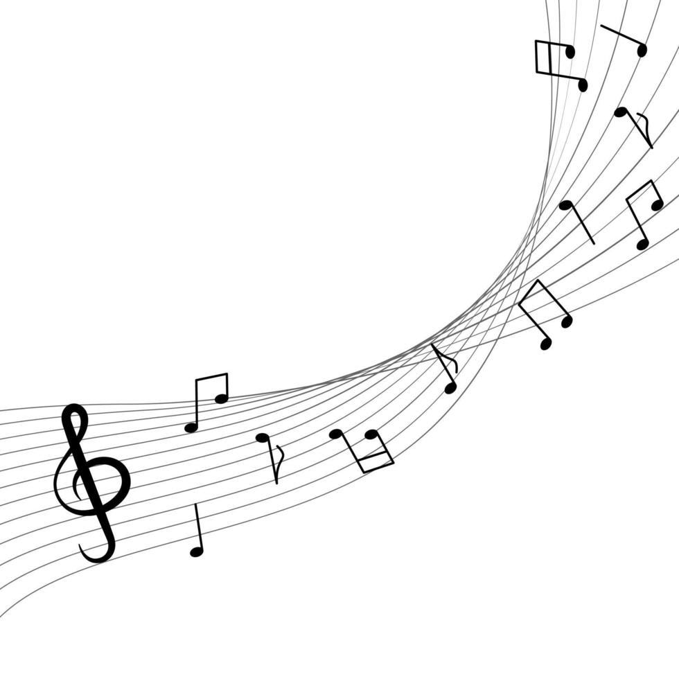 composition de notes de musique vecteur