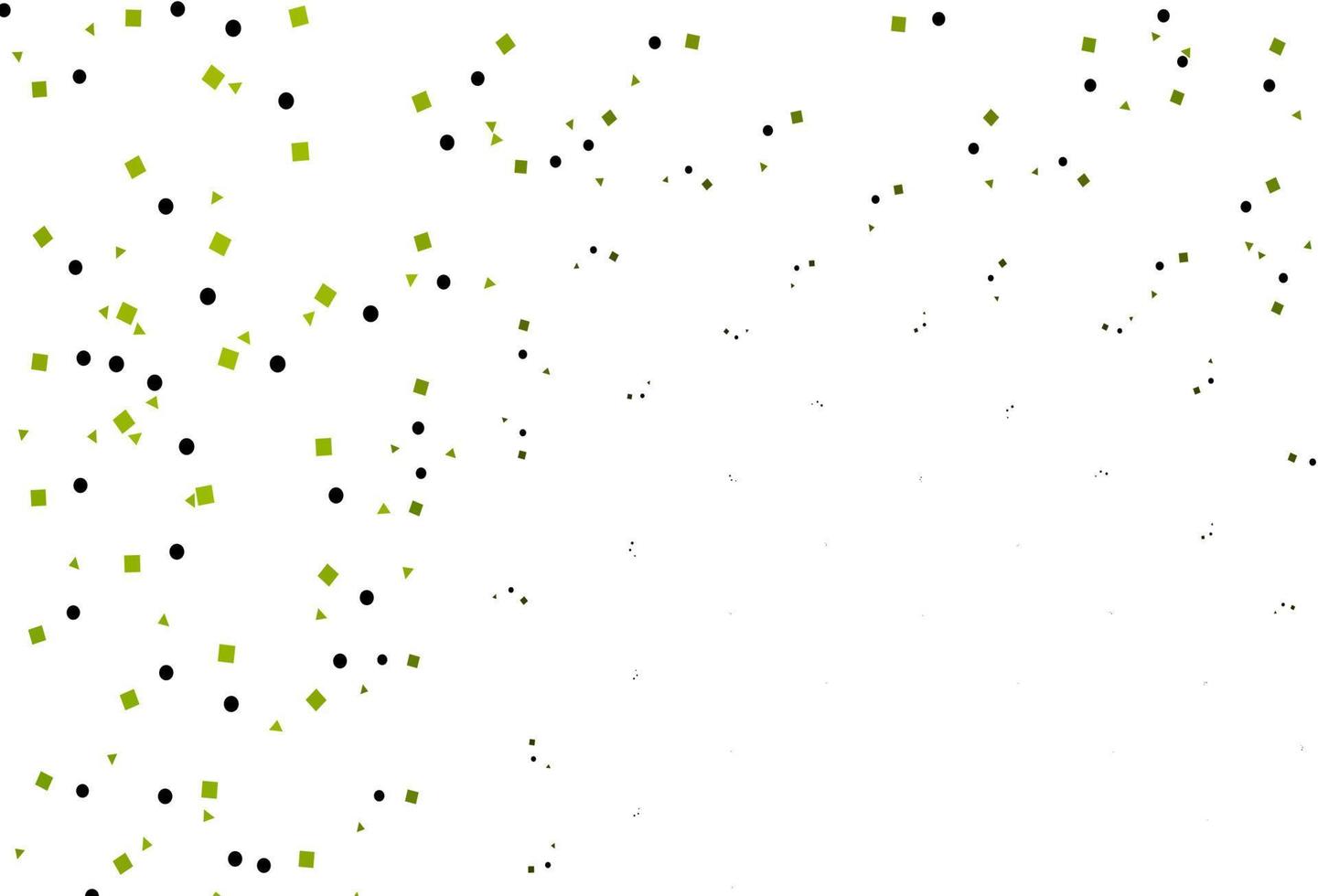 modèle vectoriel vert clair et jaune avec cristaux, cercles, carrés.