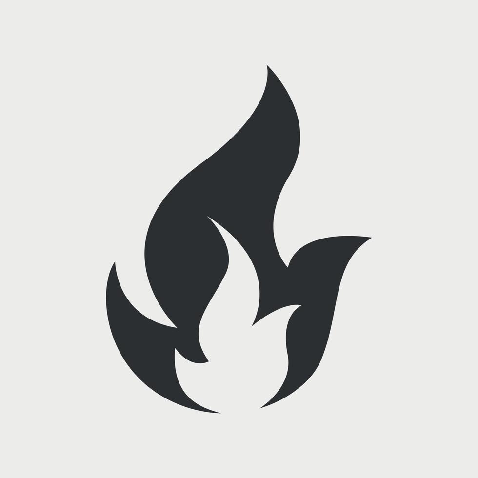 logo flamme de feu. élément enflammé chaud. illustration vectorielle vecteur