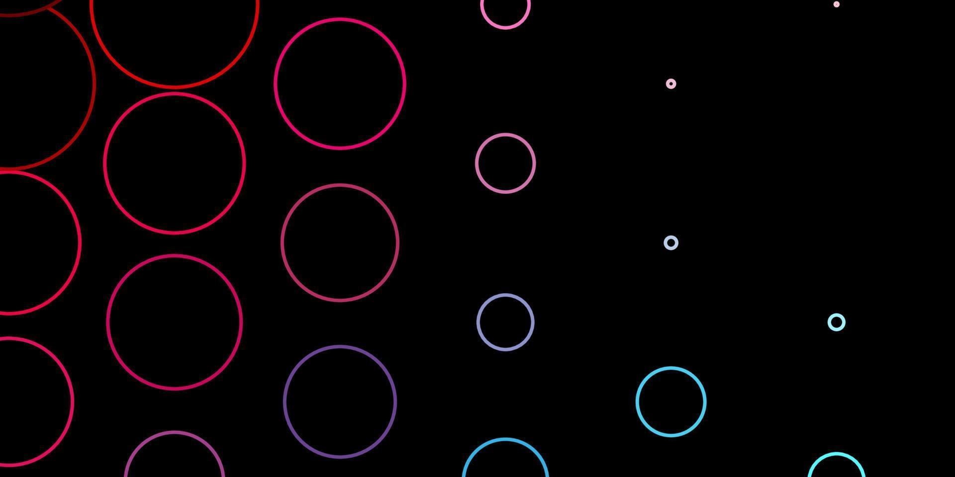 modèle vectoriel bleu foncé, rouge avec des cercles.