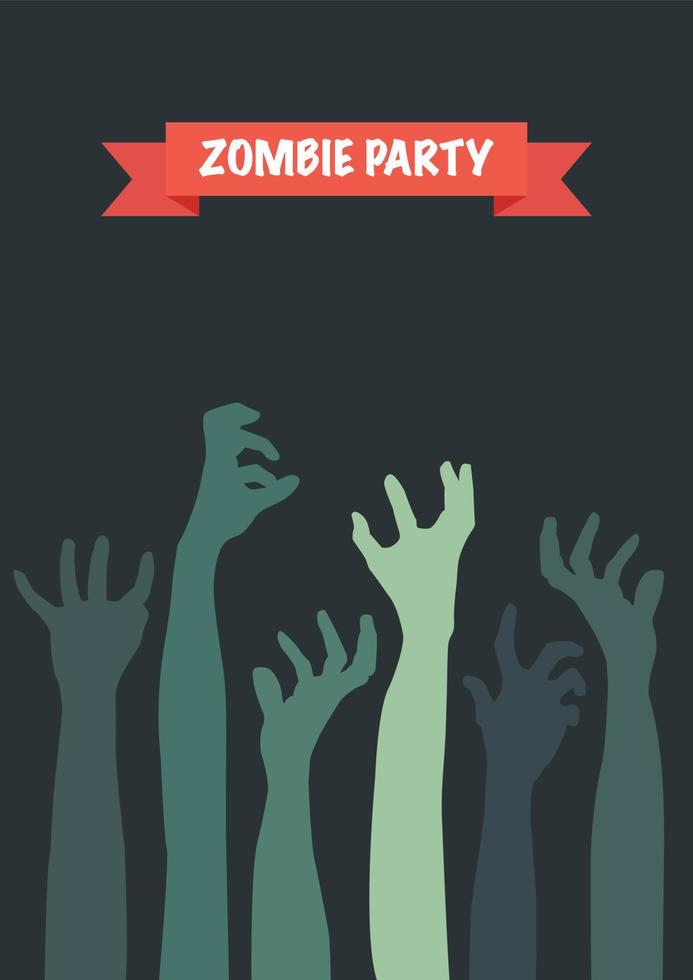 thème halloween fête des zombies vecteur