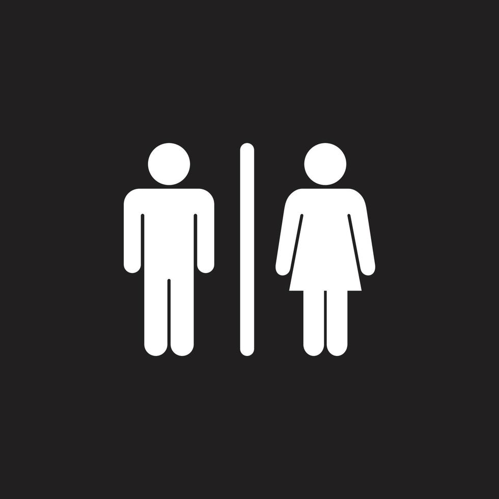 icône de toilettes hommes et femmes vecteur