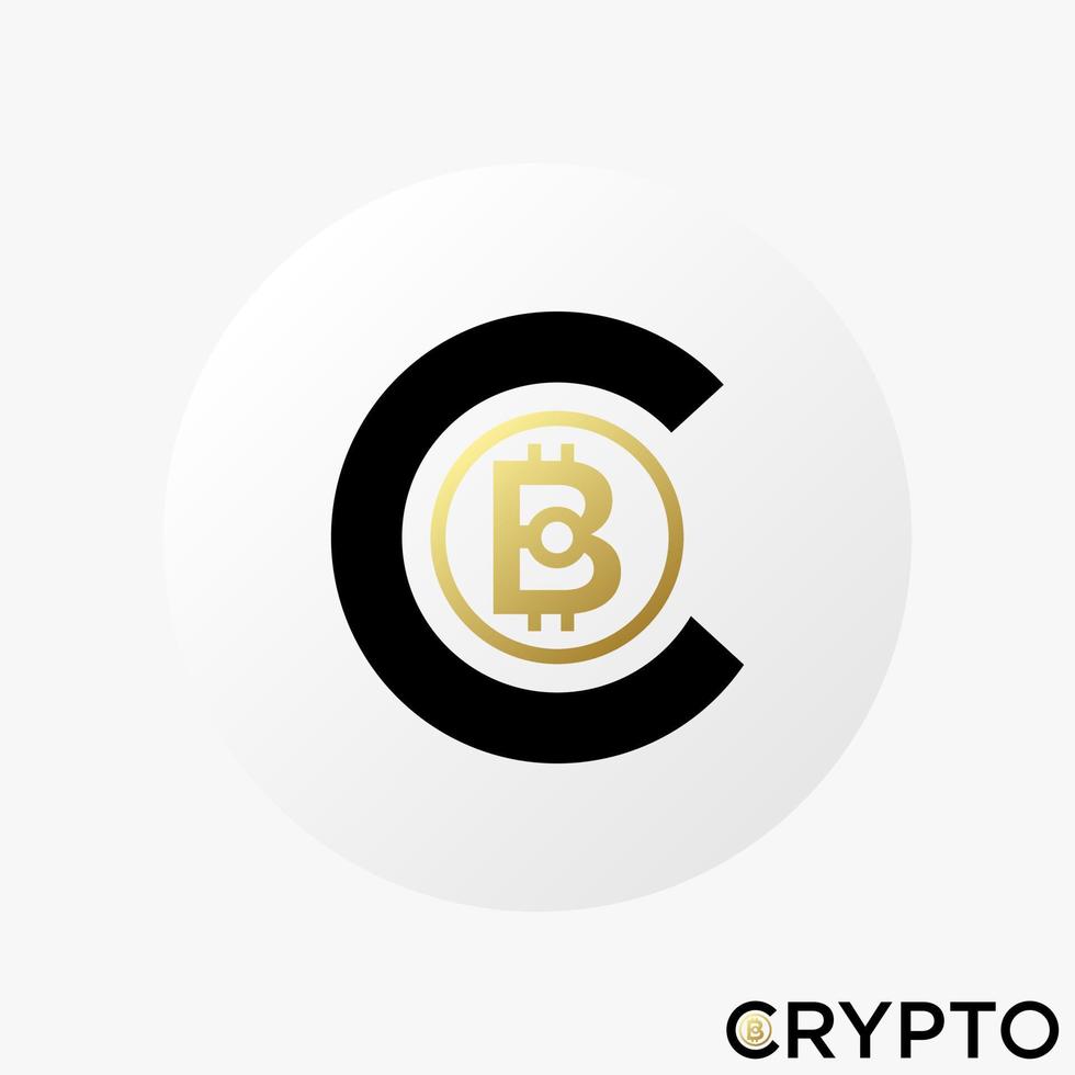 simple et unique lettre ou mot c et b police comme image de pièce de monnaie crypto icône graphique logo design concept abstrait vecteur stock. peut être utilisé comme symbole lié au commerce ou à l'argent