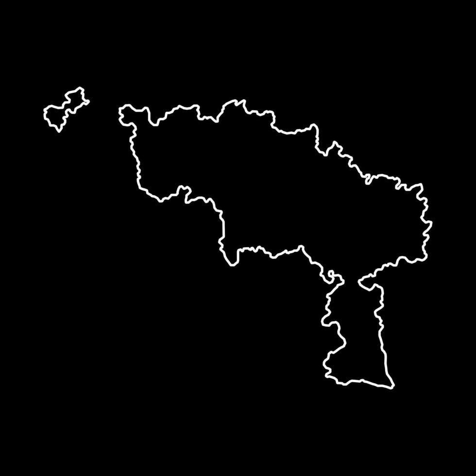 carte de la province du hainaut, provinces de belgique. illustration vectorielle. vecteur